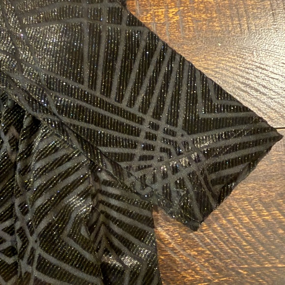 NWT Calvin Klein Black One-Shoulder Velvet Burnout Cocktail Dress Sz 2 - Picture 9 of 9